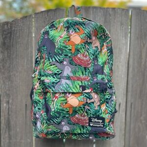 Loungefly Disney Jungle Book Backpack Mowgli Baloo King Louie Green RARE
